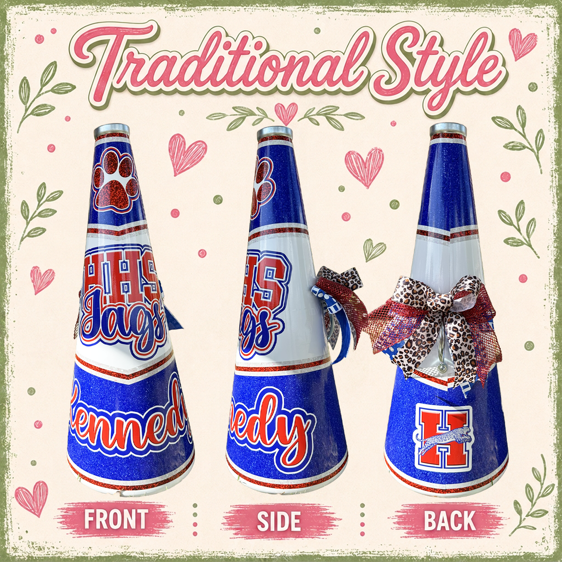 Custom Spirit 24" Megaphone Design & Wrap Service