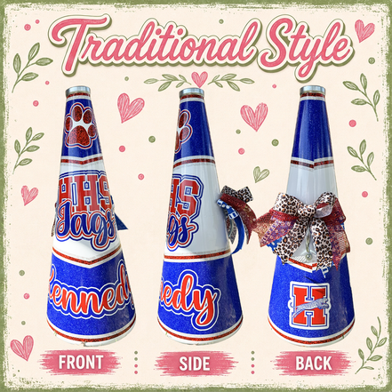 Custom Spirit 24" Megaphone Design & Wrap Service