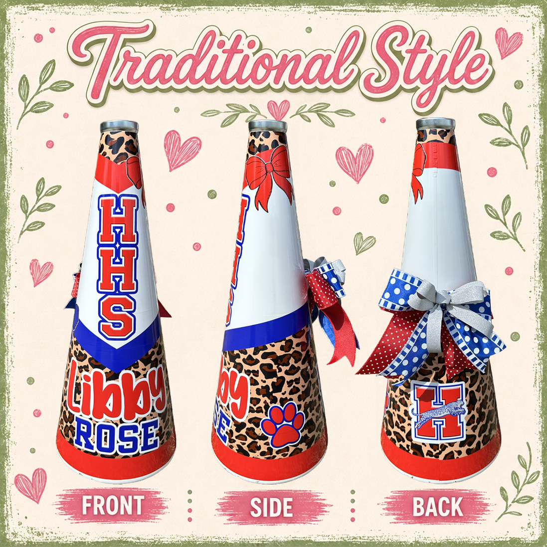 Custom Spirit 24" Megaphone Design & Wrap Service
