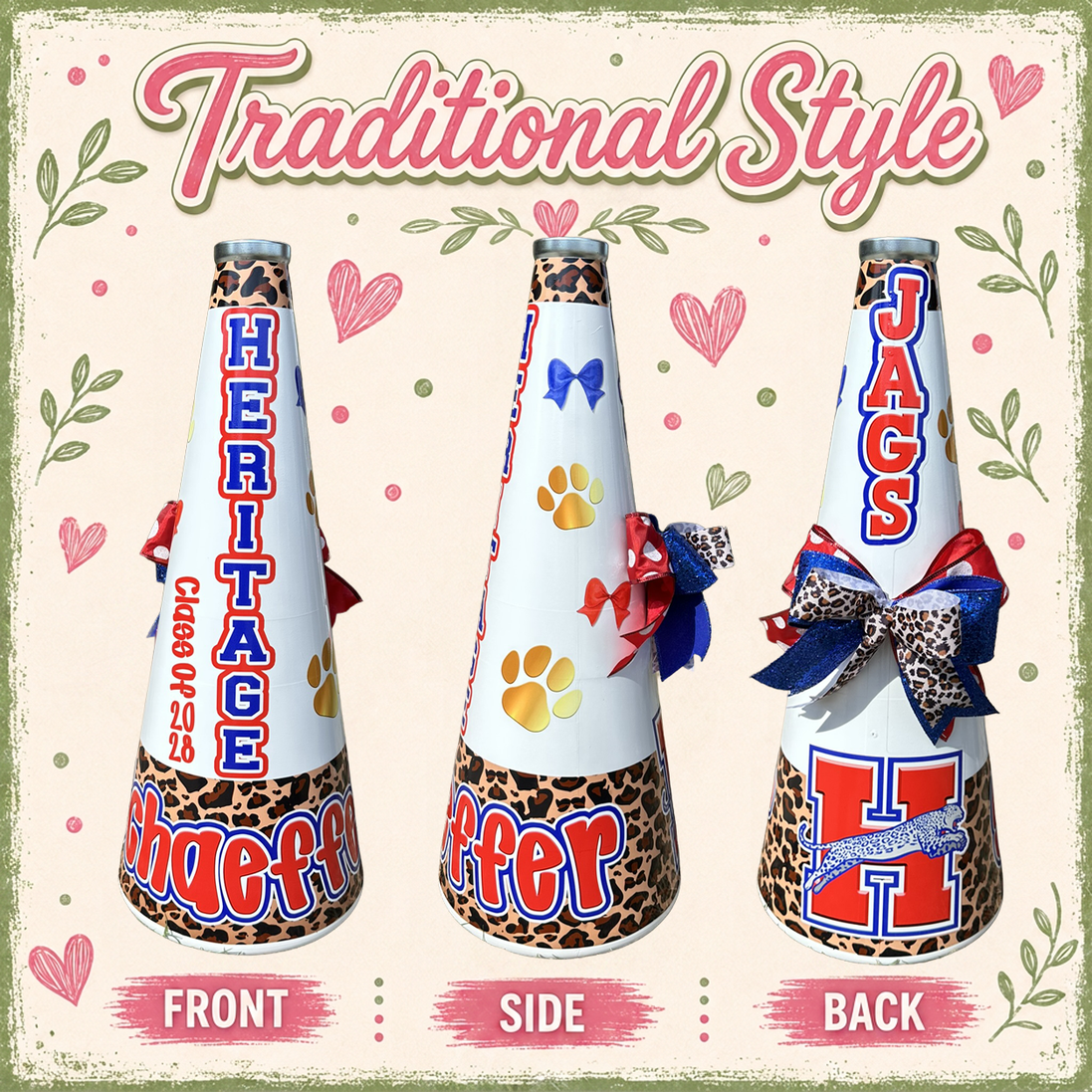 Custom Spirit 24" Megaphone Design & Wrap Service