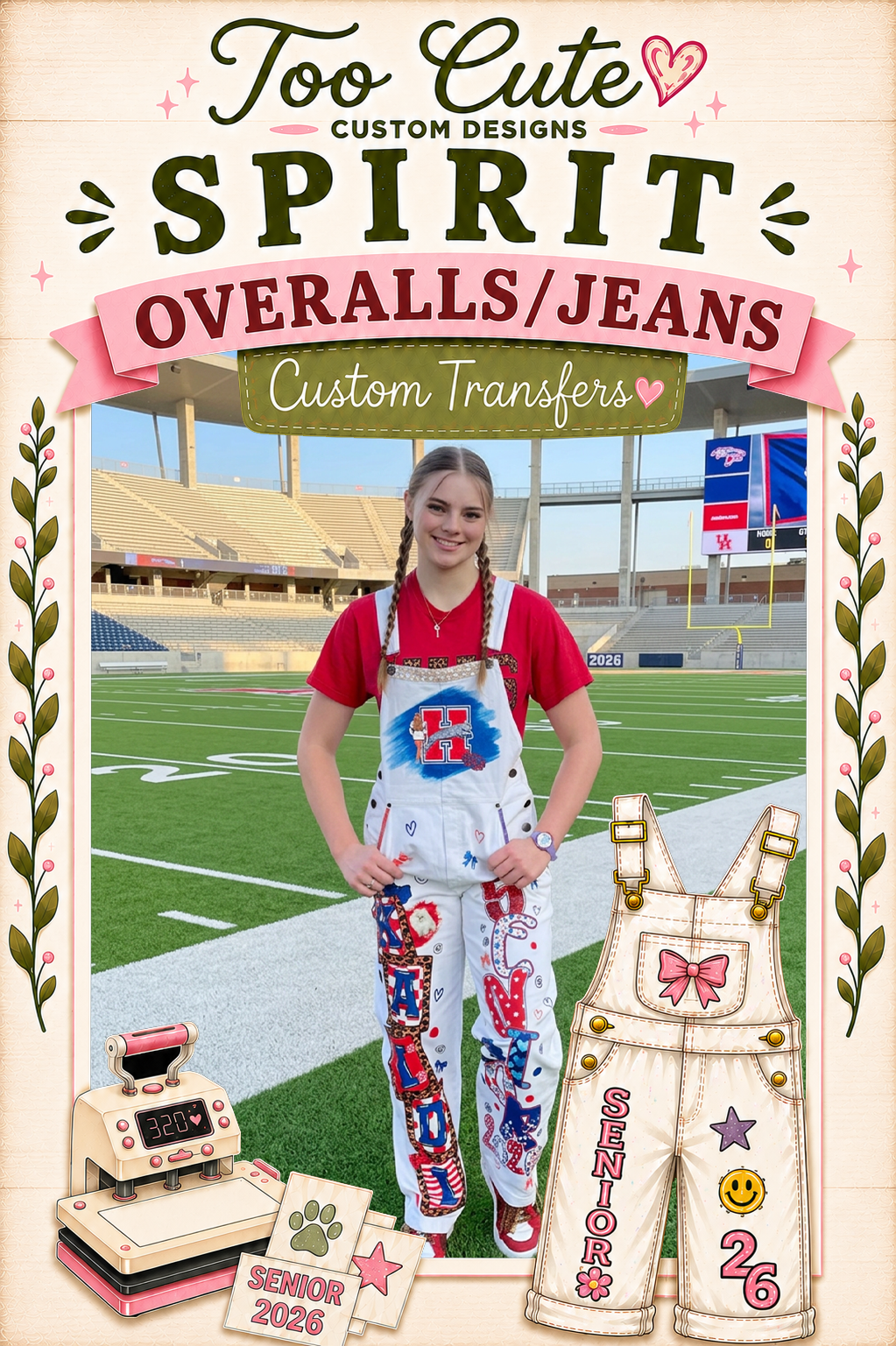 🌈 Custom DTF/Transfer Spirit Overalls & Jeans