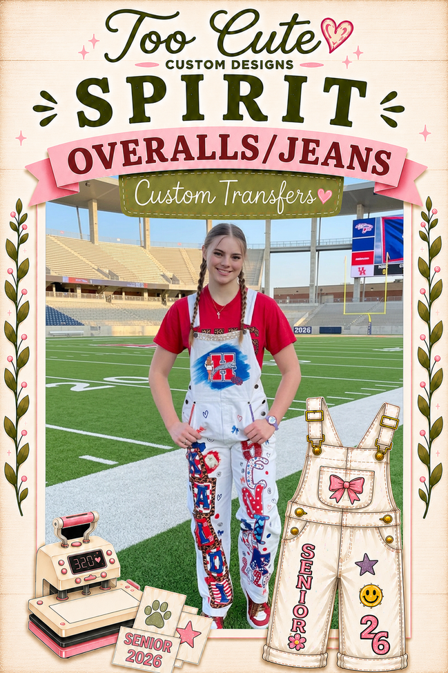 🌈 Custom DTF/Transfer Spirit Overalls & Jeans