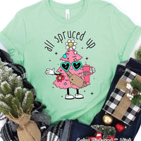 Monogram Bougie All Spruced Up Christmas Tree Tee or Sweatshirt