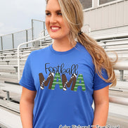 Football Mama Doodle Letters Game Day Tee