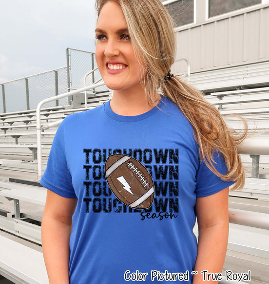 Retro Touchdown Season Football Game Day Tee