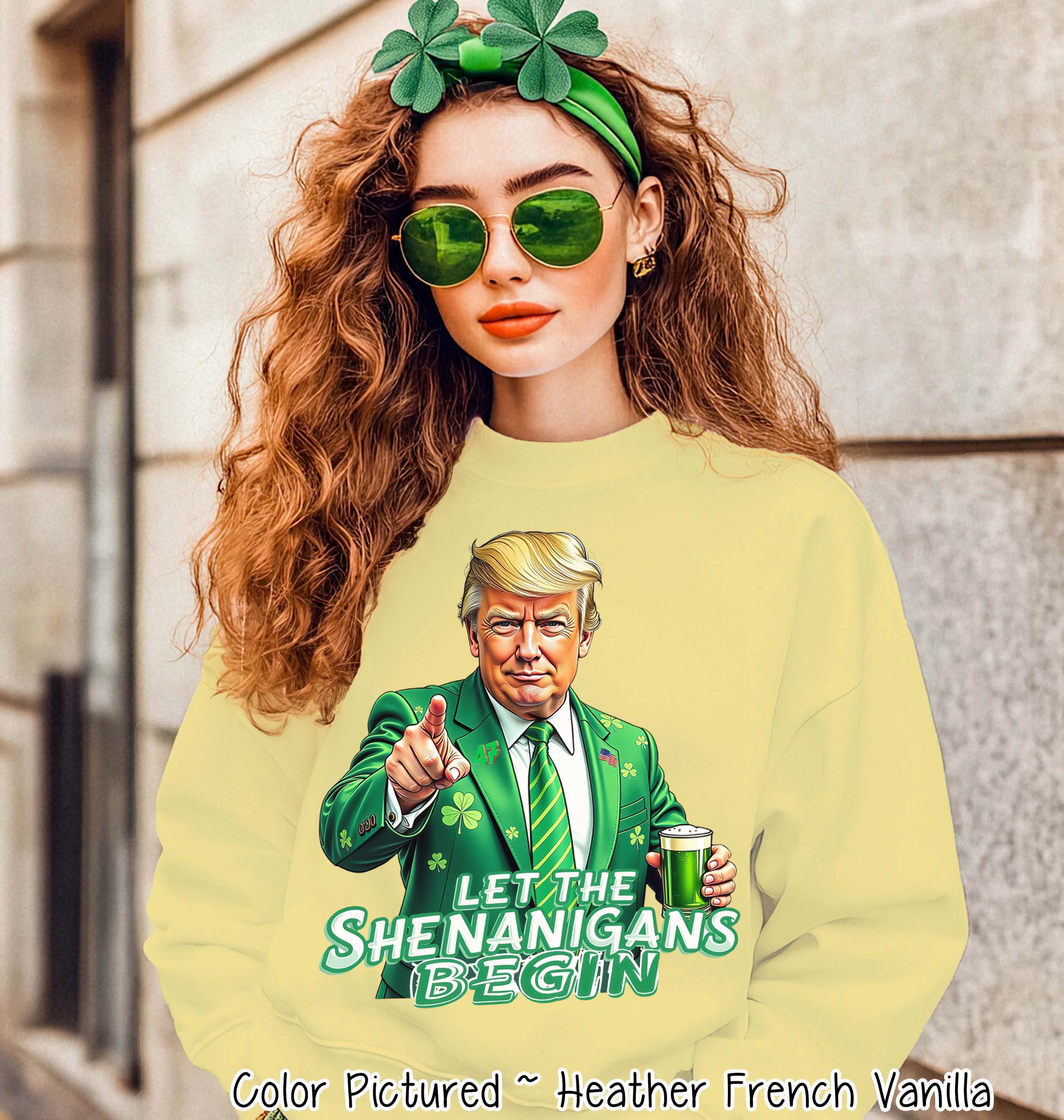 Trump Shenanigans Funny St Patricks Day Tee or Sweatshirt