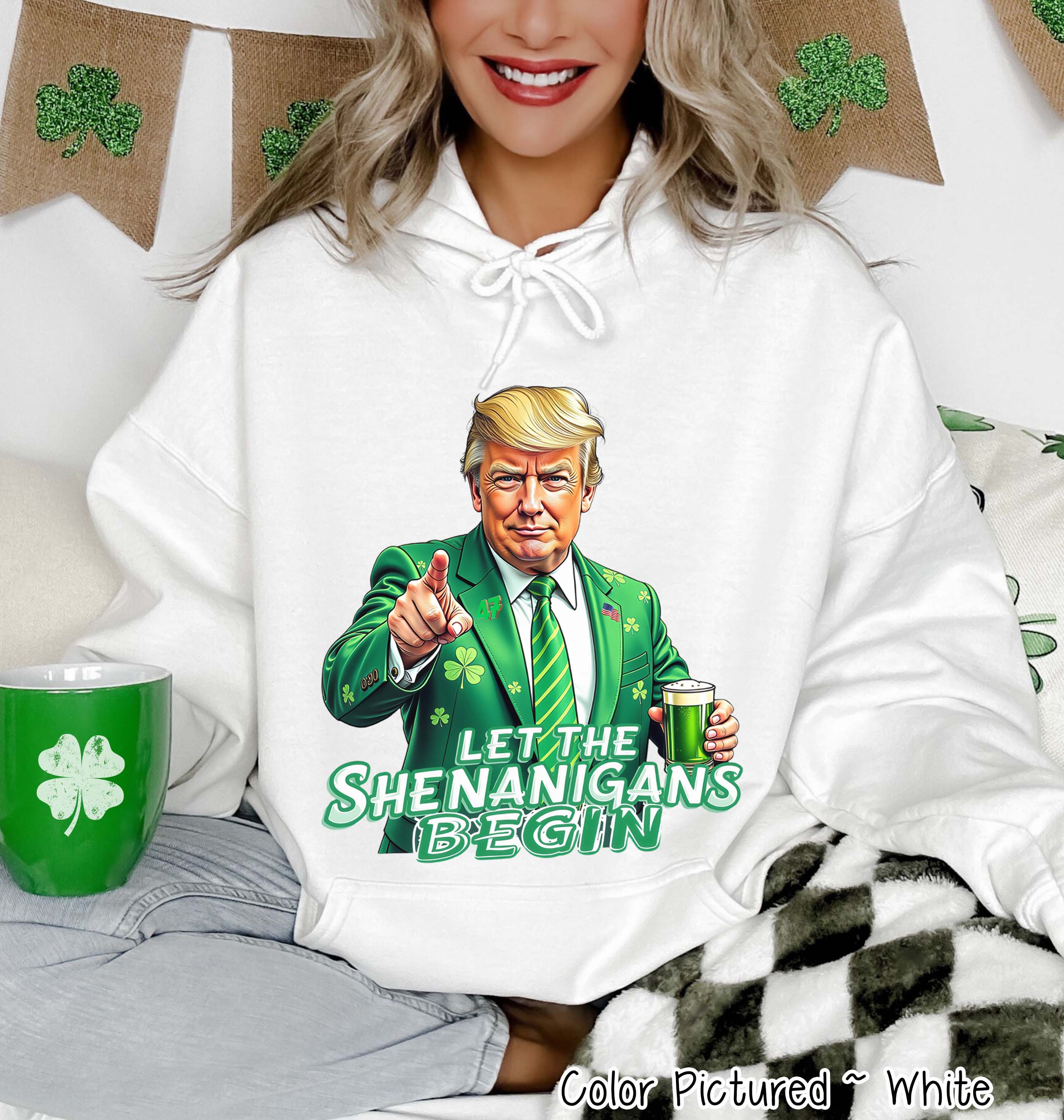 Trump Shenanigans Funny St Patricks Day Tee or Sweatshirt