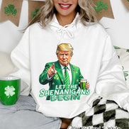 Trump Shenanigans Funny St Patricks Day Tee or Sweatshirt