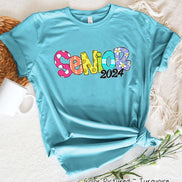 Senior 2024 Retro Doodle Class of 2024 Tee