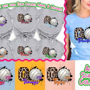 Personalized Leopard Go Volleyball Fan Tee