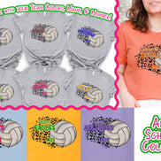 Personalized Leopard Volleyball Fan Spirit Tee