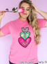 Monogram Heart Trio with Gold Accent Valentine Shirt