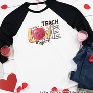Monogram Teach, Love, Inspire Valentine Shirt