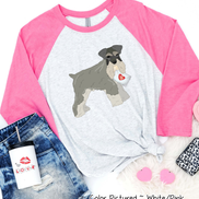 Schnauzer Dog Letter Valentine Shirt