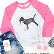 Black Lab Dog Letter Valentine Shirt