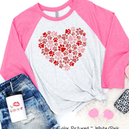 Paw Print Heart Valentine Shirt