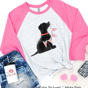 Black Lab Dog Love Valentine Shirt
