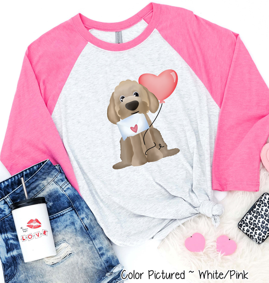 Golden Doodle Dog Letter Valentine Shirt