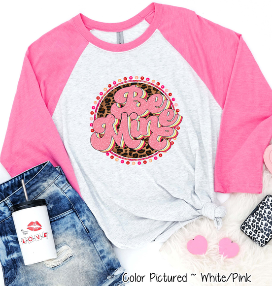 Leopard Print Retro Be Mine Valentine Shirt