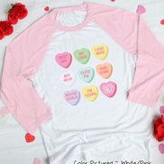 Monogram Conversation Hearts Grid Valentine Shirt