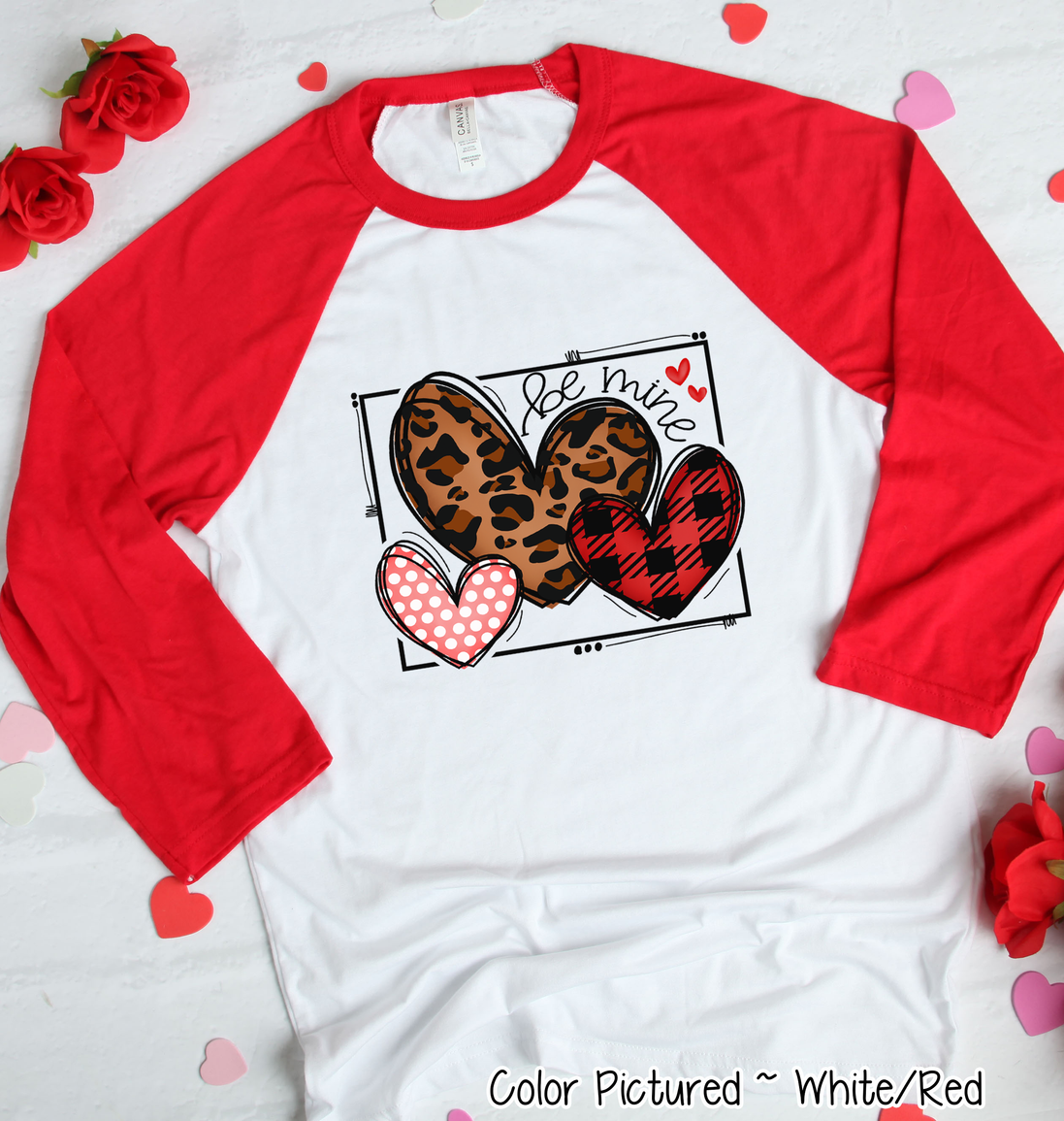 Leopard, Buffalo Plaid, Polka Dot, Heart Trio Valentine Shirt