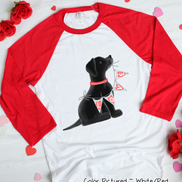 Black Lab Dog Love Valentine Shirt