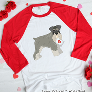Schnauzer Dog Letter Valentine Shirt