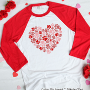 Paw Print Heart Valentine Shirt