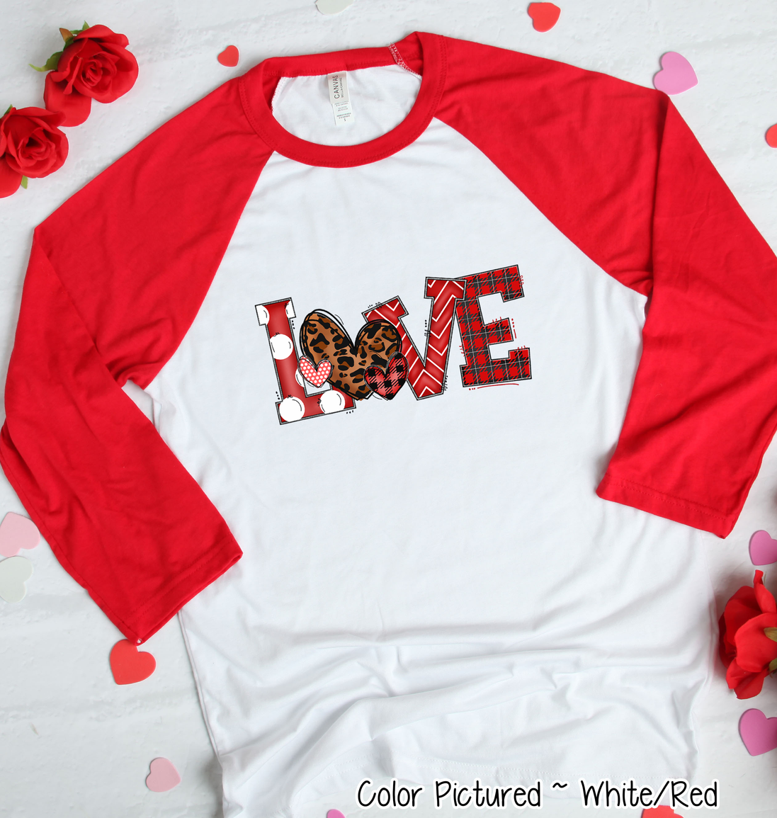 Leopard Cheetah Print Heart LOVE Valentine Shirt