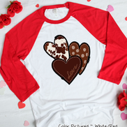 Western Cow Hide Heart Trio Valentine Shirt