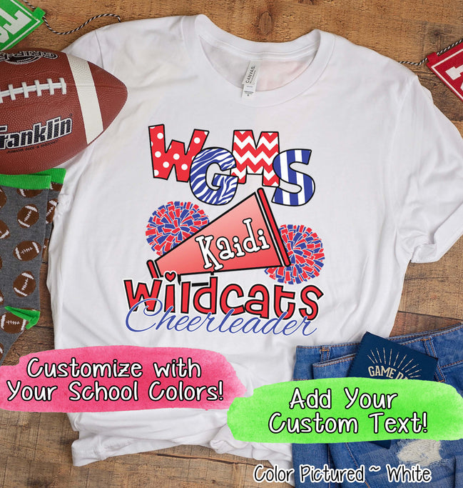 Personalized School Cheerleader Tee
