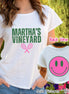Preppy Martha's Vineyard Tennis 2 Sided Print Tee