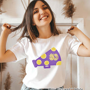 Personalized Dot Megaphone Cheerleader Spirit Tee