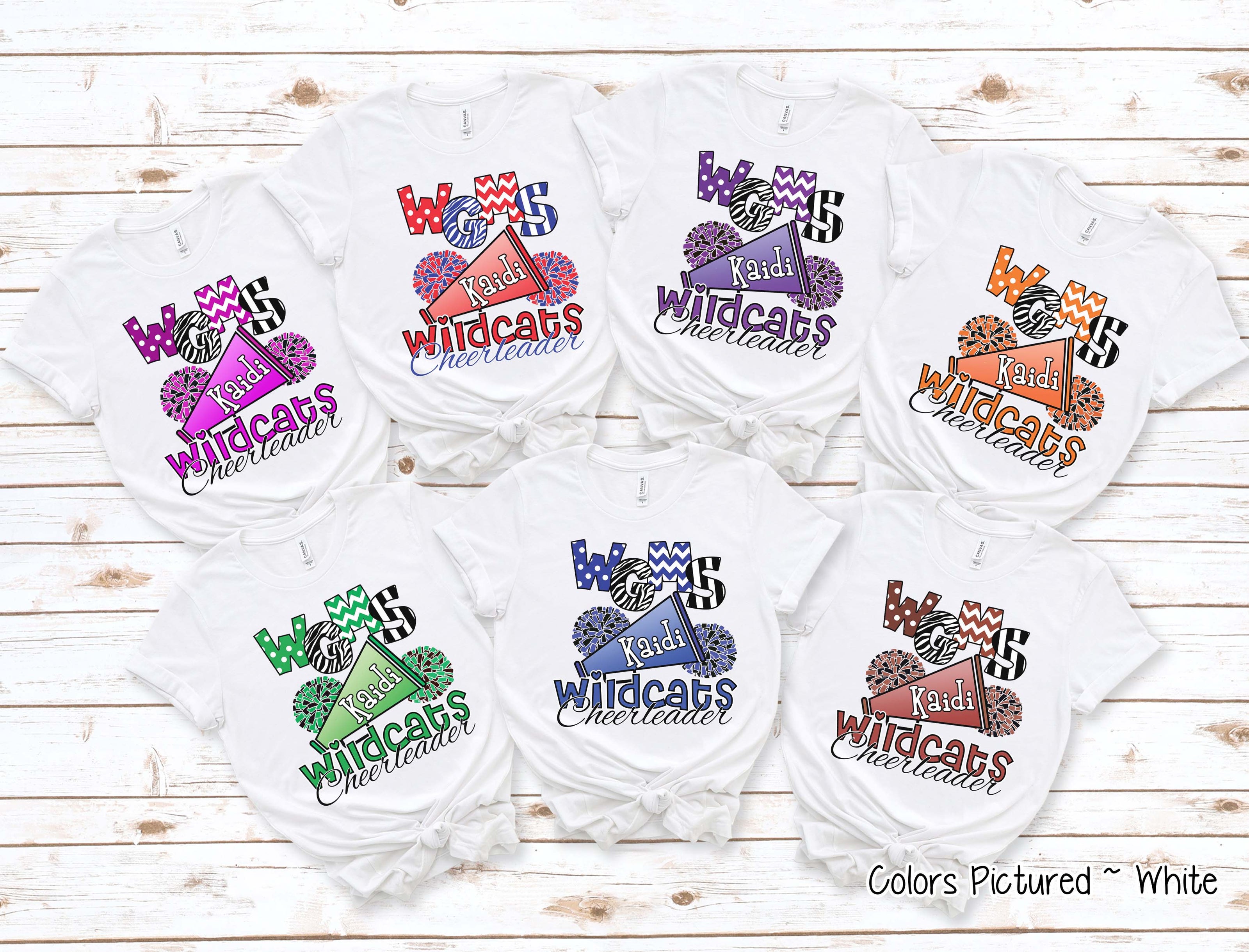 Personalized School Cheerleader Tee
