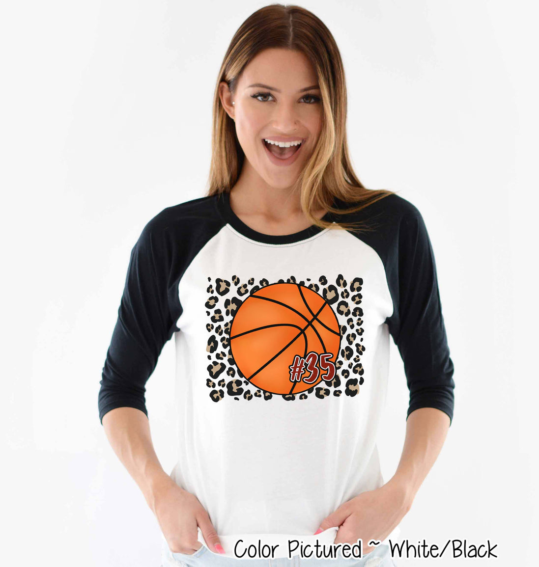Personalized Leopard Basketball Fan Tee