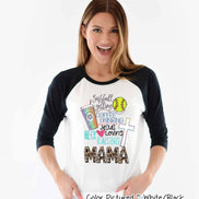 Softball Yelling Jesus Loving Mom Tee