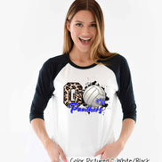 Personalized Leopard Go Volleyball Fan Tee