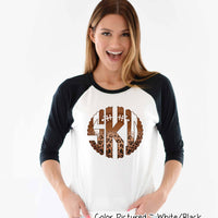 Football Leopard Big Monogram Tee