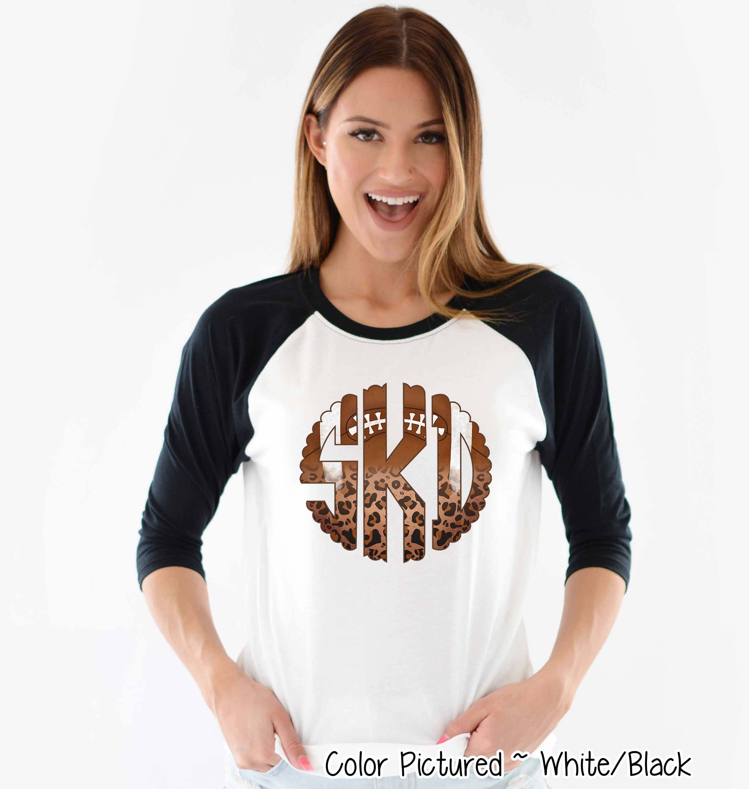 Football Leopard Big Monogram Tee