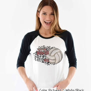 Personalized Leopard Volleyball Fan Spirit Tee