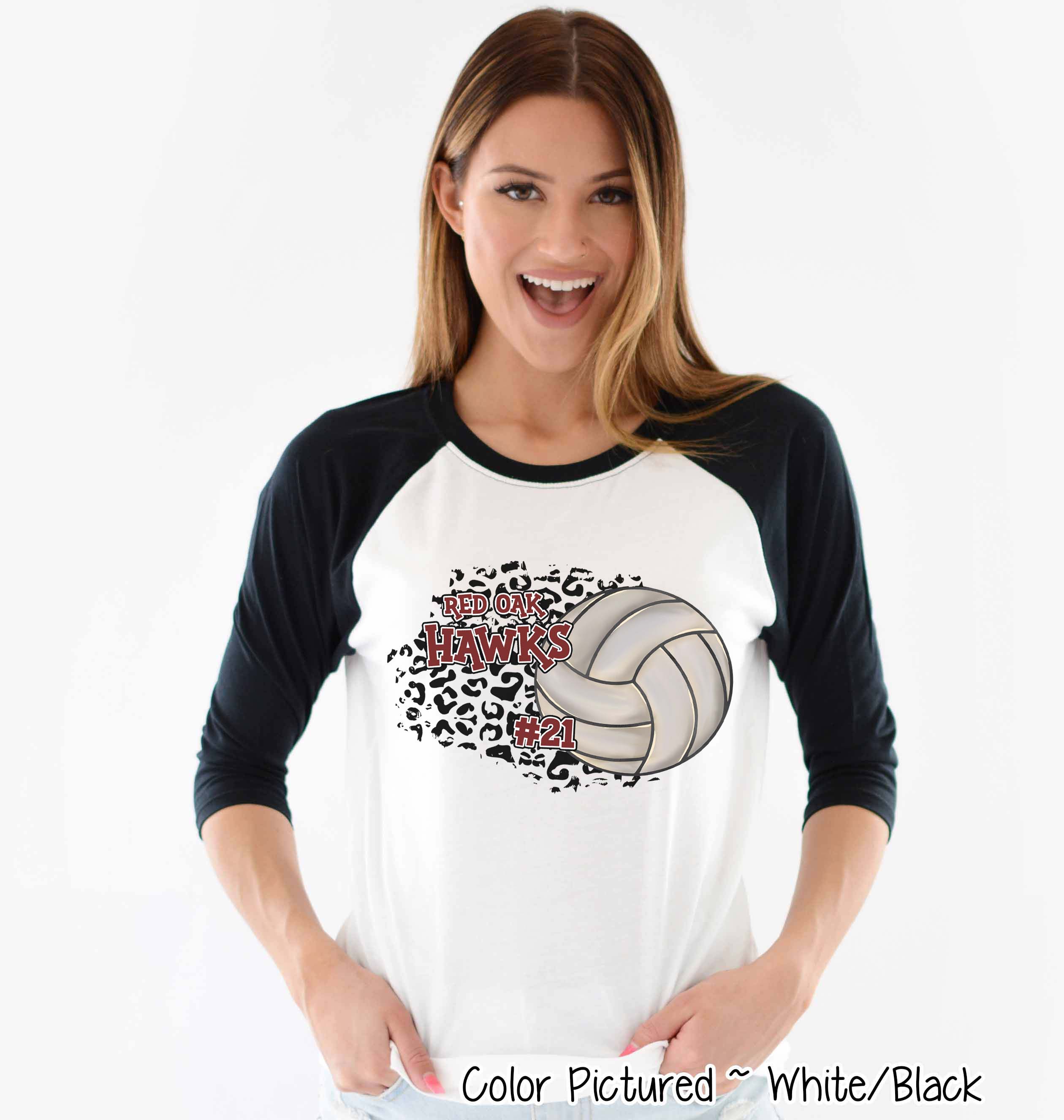 Personalized Leopard Volleyball Fan Spirit Tee