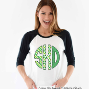 St Patricks Day Print Big Monogram Tee