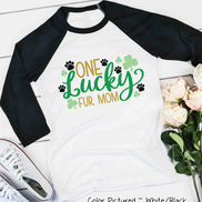 One Lucky Fur Mom St Patricks Day Tee