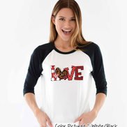 Leopard Cheetah Print Heart LOVE Valentine Shirt