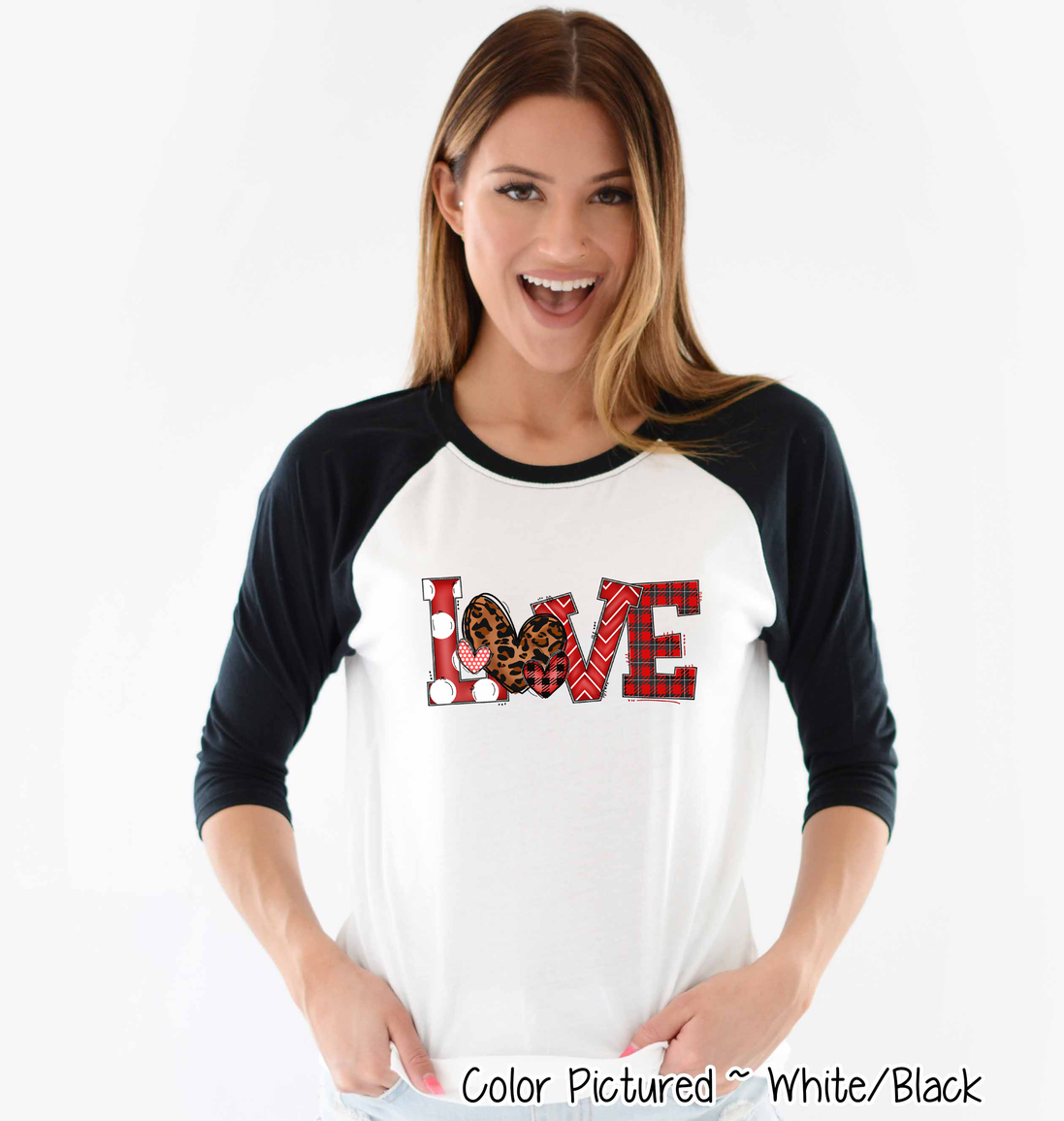 Leopard Cheetah Print Heart LOVE Valentine Shirt