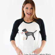 Black Lab Dog Letter Valentine Shirt