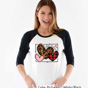 Leopard, Buffalo Plaid, Polka Dot, Heart Trio Valentine Shirt