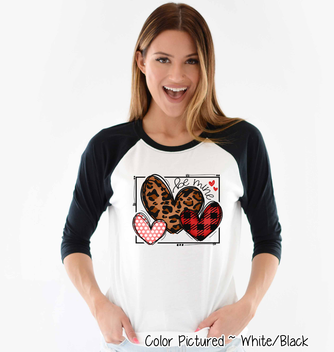 Leopard, Buffalo Plaid, Polka Dot, Heart Trio Valentine Shirt