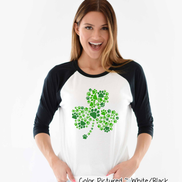 Paw Print Shamrock St Patricks Day Tee