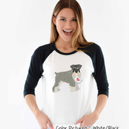 Schnauzer Dog Letter Valentine Shirt